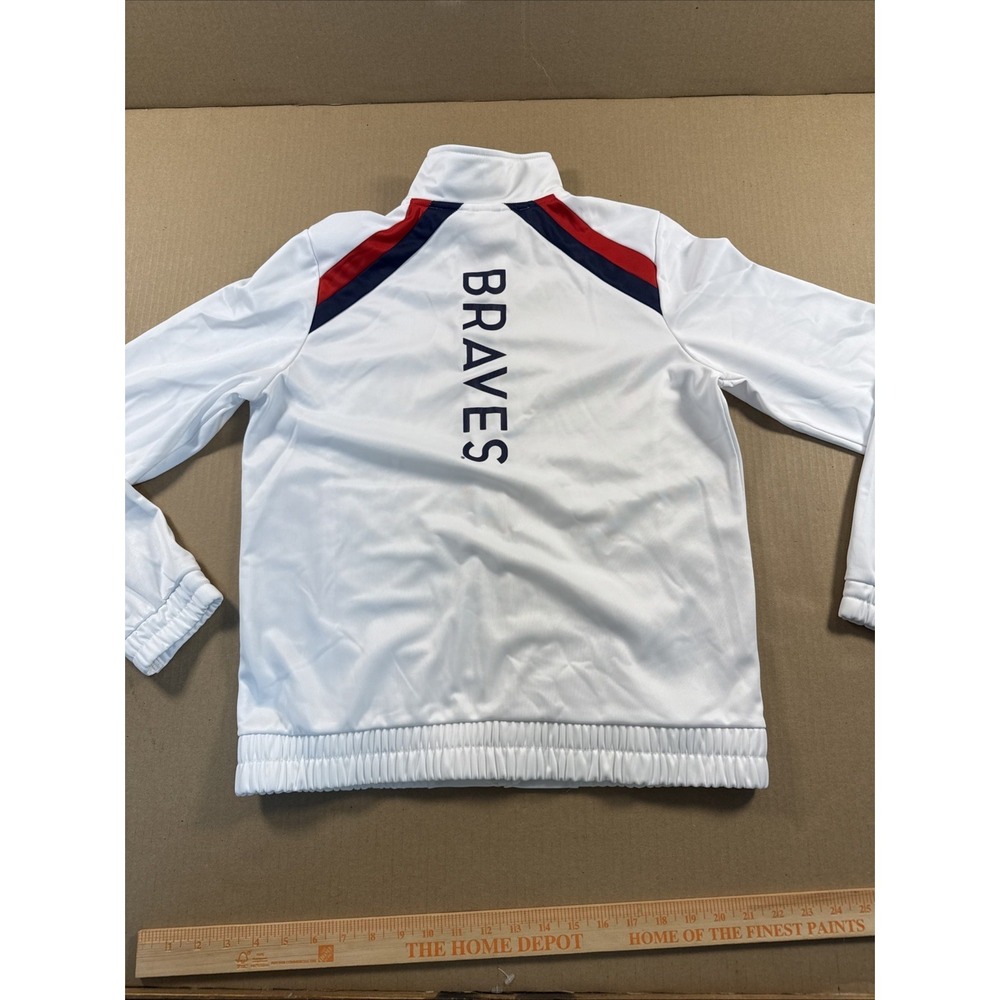 G-III‎ 4Her by Carl Banks Women's Med White Atlanta Braves Full-Zip Track Jacket